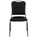 Flash Furniture NG-108-SV-BK-VYL-GG Stacking Banquet Chair w/ Black Vinyl Back & Seat - Steel Frame, Silver Vein thumbnail 5