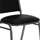 Flash Furniture NG-108-SV-BK-VYL-GG Stacking Banquet Chair w/ Black Vinyl Back & Seat - Steel Frame, Silver Vein thumbnail 7