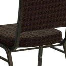 Flash Furniture NG-C01-BROWN-GV-GG Stacking Banquet Chair w/ Brown Patterned Fabric Back & Seat - Steel Frame, Gold Vein thumbnail 8