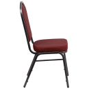 Flash Furniture NG-C01-HTS-2201-SV-GG Stacking Banquet Chair w/ Burgundy Patterned Fabric Back & Seat - Steel Frame, Silver Vein thumbnail 3