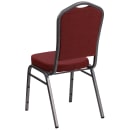 Flash Furniture NG-C01-HTS-2201-SV-GG Stacking Banquet Chair w/ Burgundy Patterned Fabric Back & Seat - Steel Frame, Silver Vein thumbnail 4