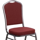 Flash Furniture NG-C01-HTS-2201-SV-GG Stacking Banquet Chair w/ Burgundy Patterned Fabric Back & Seat - Steel Frame, Silver Vein thumbnail 6