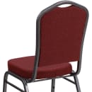 Flash Furniture NG-C01-HTS-2201-SV-GG Stacking Banquet Chair w/ Burgundy Patterned Fabric Back & Seat - Steel Frame, Silver Vein thumbnail 7