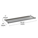 Flash Furniture NH-GU-2460-GG Undershelf for 24" x 60" Work Table, Galvanized Stainless Steel thumbnail 2
