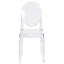 Flash Furniture OW-GHOSTBACK-18-GG Ghost Chair w/ Oval Back - Polycarbonate, Transparent Crystal thumbnail 5