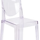 Flash Furniture OW-GHOSTBACK-18-GG Ghost Chair w/ Oval Back - Polycarbonate, Transparent Crystal thumbnail 7