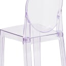 Flash Furniture OW-GHOSTBACK-18-GG Ghost Chair w/ Oval Back - Polycarbonate, Transparent Crystal thumbnail 8