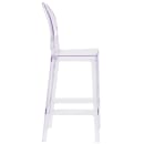 Flash Furniture OW-GHOSTBACK-29-GG Bar Stool w/ Oval Back & Plastic Seat, Transparent Crystal thumbnail 2