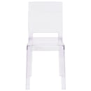 Flash Furniture OW-SQUAREBACK-18-GG Ghost Chair w/ Square Back - Polycarbonate, Transparent Crystal thumbnail 5
