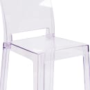 Flash Furniture OW-SQUAREBACK-18-GG Ghost Chair w/ Square Back - Polycarbonate, Transparent Crystal thumbnail 7
