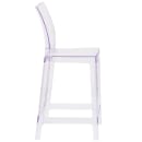 Flash Furniture OW-SQUAREBACK-24-GG Counter Stool w/ Square Back & Plastic Seat, Transparent Crystal thumbnail 3