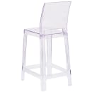 Flash Furniture OW-SQUAREBACK-24-GG Counter Stool w/ Square Back & Plastic Seat, Transparent Crystal thumbnail 4