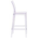 Flash Furniture OW-SQUAREBACK-29-GG Bar Stool w/ Square Back & Plastic Seat, Transparent Crystal thumbnail 3