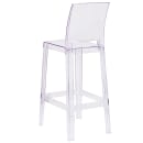 Flash Furniture OW-SQUAREBACK-29-GG Bar Stool w/ Square Back & Plastic Seat, Transparent Crystal thumbnail 4