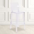 Flash Furniture OW-SQUAREBACK-29-GG Bar Stool w/ Square Back & Plastic Seat, Transparent Crystal thumbnail 9