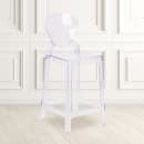 Flash Furniture OW-TEARBACK-24-GG Counter Stool w/ Tear Back & Plastic Seat, Transparent Crystal thumbnail 5