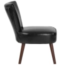 Flash Furniture QY-A02-BK-GG Accent Chair - Black LeatherSoft Upholstery, Mahogany Wood Legs thumbnail 2
