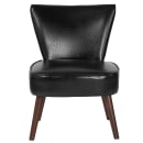Flash Furniture QY-A02-BK-GG Accent Chair - Black LeatherSoft Upholstery, Mahogany Wood Legs thumbnail 4