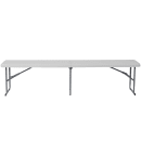 Flash Furniture RB-1172FH-GG 71" Indoor/Outdoor Folding Bench w/ White Plastic Top - Gray Legs thumbnail 3