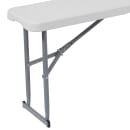 Flash Furniture RB-1172FH-GG 71" Indoor/Outdoor Folding Bench w/ White Plastic Top - Gray Legs thumbnail 4