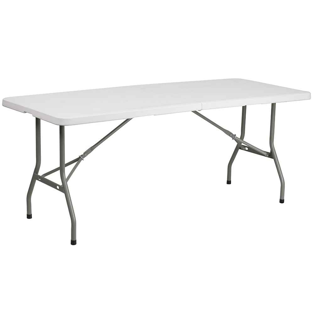 Flash Furniture RB-3072FH-GG Rectangular Folding Table w/ Granite White Plastic Top - 72"W x 30"D x 29"H