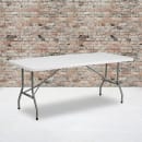 Flash Furniture RB-3072FH-GG Rectangular Folding Table w/ Granite White Plastic Top - 72"W x 30"D x 29"H thumbnail 6