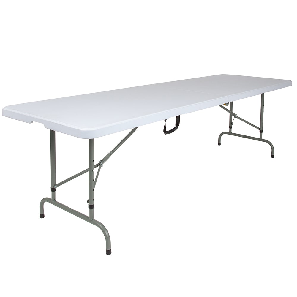 Flash Furniture RB-3096FH-ADJ-GG Rectangular Folding Table w/ Granite White Plastic Top - 96"W x 30"D x 28" to 34"H