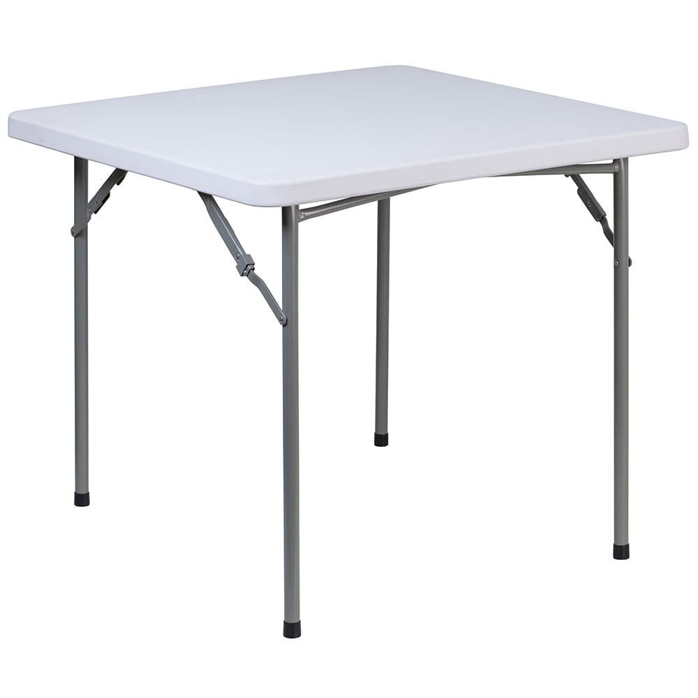 Flash Furniture RB-3434-GG 33 3/4" Square Folding Table w/ Granite White Plastic Top, 29"H