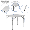 Flash Furniture RB-3434ADJ-GG 33 1/2" Square Folding Table w/ Granite White Plastic Top, 21" to 29"H thumbnail 5