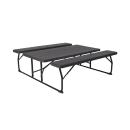 Flash Furniture RB-EBB-1470FD-GG 58.25" Folding Picnic Table w/ Charcoal Wood Grain Top, 28.25"H thumbnail 10