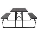 Flash Furniture RB-EBB-1470FD-GG 58.25" Folding Picnic Table w/ Charcoal Wood Grain Top, 28.25"H thumbnail 2