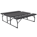 Flash Furniture RB-EBB-1470FD-GG 58.25" Folding Picnic Table w/ Charcoal Wood Grain Top, 28.25"H thumbnail 4