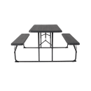 Flash Furniture RB-EBB-1470FD-GG 58.25" Folding Picnic Table w/ Charcoal Wood Grain Top, 28.25"H thumbnail 8
