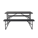 Flash Furniture RB-EBB-1470FD-GG 58.25" Folding Picnic Table w/ Charcoal Wood Grain Top, 28.25"H thumbnail 9