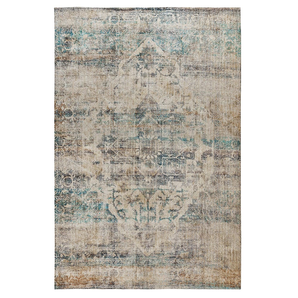 Flash Furniture RC-RG19-016-57-GG Rectangular Old English Style Area Rug - 5' x 7', Polyester, Blue