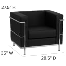 Flash Furniture ZB-REGAL-810-1-CHAIR-BK-GG Arm Chair - Black LeatherSoft Upholstery, Stainless Legs thumbnail 2