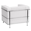 Flash Furniture ZB-REGAL-810-1-CHAIR-WH-GG Arm Chair - White LeatherSoft Upholstery, Stainless Legs thumbnail 2