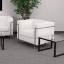 Flash Furniture ZB-REGAL-810-1-CHAIR-WH-GG Arm Chair - White LeatherSoft Upholstery, Stainless Legs thumbnail 4