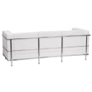 Flash Furniture ZB-REGAL-810-3-SOFA-WH-GG 79" Sofa w/ White LeatherSoft Upholstery -  Stainless Steel Legs thumbnail 2