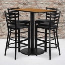 Flash Furniture RSRB1019-GG Bar Height Table w/ Natural Laminate Top & (4) Stools - 42"W x 24"D x 42"H, Steel Base thumbnail 2