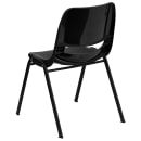 Flash Furniture RUT-12-PDR-BLACK-GG Student Shell Chair w/ Black Plastic Seat & Black Metal Frame - Preschool to Kindergarten thumbnail 4
