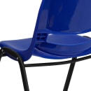 Flash Furniture RUT-14-NVY-BLACK-GG Stacking Student Shell Chair - Navy Blue Plastic Seat, Black Metal Frame thumbnail 8