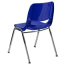 Flash Furniture RUT-14-NVY-CHR-GG Stacking Student Shell Chair - Navy Blue Plastic Seat, Chrome Frame thumbnail 4