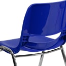 Flash Furniture RUT-14-NVY-CHR-GG Stacking Student Shell Chair - Navy Blue Plastic Seat, Chrome Frame thumbnail 8