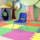 Flash Furniture RUT-14-NVY-CHR-GG Stacking Student Shell Chair - Navy Blue Plastic Seat, Chrome Frame thumbnail 9