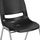 Flash Furniture RUT-16-BK-CHR-GG Stacking Student Shell Chair - Black Plastic Seat, Chrome Frame thumbnail 7