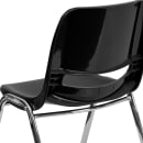 Flash Furniture RUT-16-BK-CHR-GG Stacking Student Shell Chair - Black Plastic Seat, Chrome Frame thumbnail 8