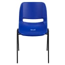 Flash Furniture RUT-16-NVY-BLACK-GG Stacking Student Shell Chair - Navy Blue Plastic Seat, Black Metal Frame thumbnail 5