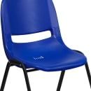 Flash Furniture RUT-16-NVY-BLACK-GG Stacking Student Shell Chair - Navy Blue Plastic Seat, Black Metal Frame thumbnail 7