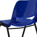 Flash Furniture RUT-16-NVY-BLACK-GG Stacking Student Shell Chair - Navy Blue Plastic Seat, Black Metal Frame thumbnail 8